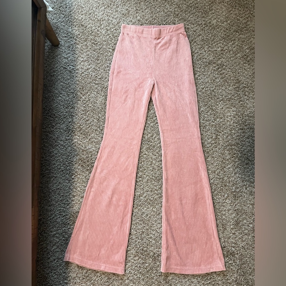 H&M- Free People Slim Pull-On Velvet Flare Pant DUPE